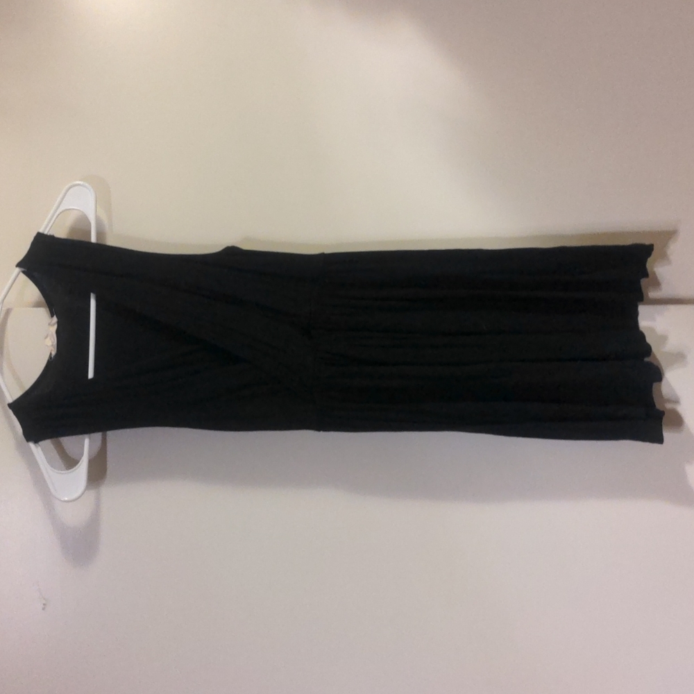 Black V-Neck Mini Dress